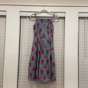ModCloth Banned Retro Spaghetti Strap Lobster Dress